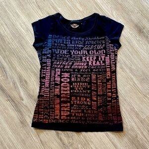 HARLEY DAVIDSON MOTORCYCLE women’s size xs short sleeve tee shirt